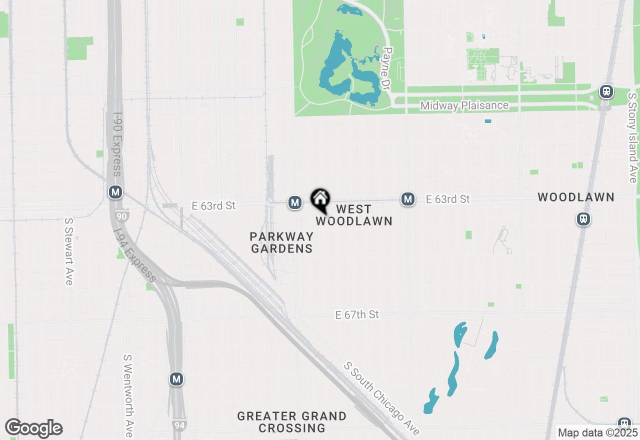 Map of 6340 S Eberhart Avenue, Chicago, IL 60637