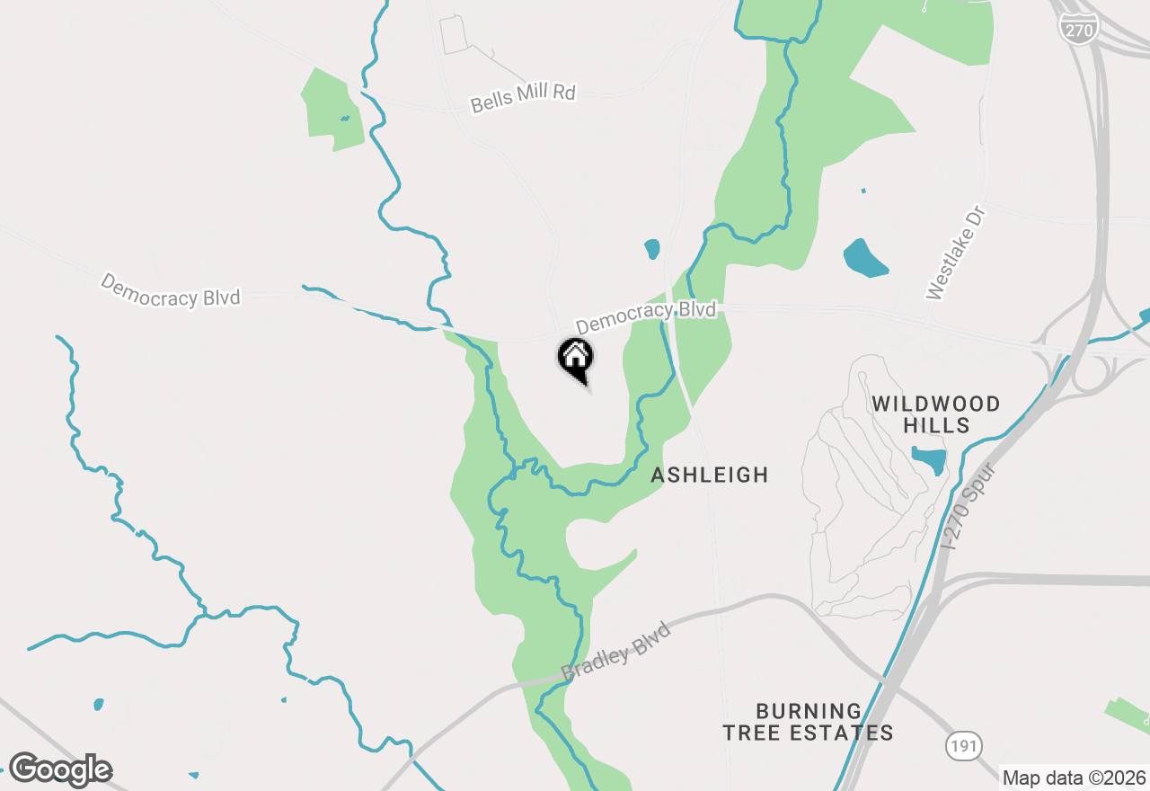Map of 8200 W Gainsborough Court, Potomac, MD 20854