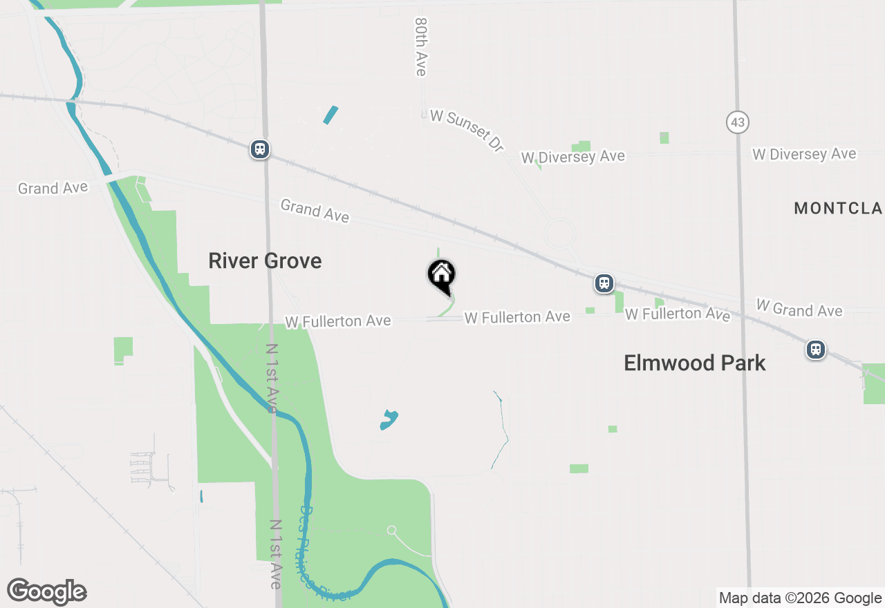 Map of 2412 N West Brook Road, Elmwood Park, IL 60707