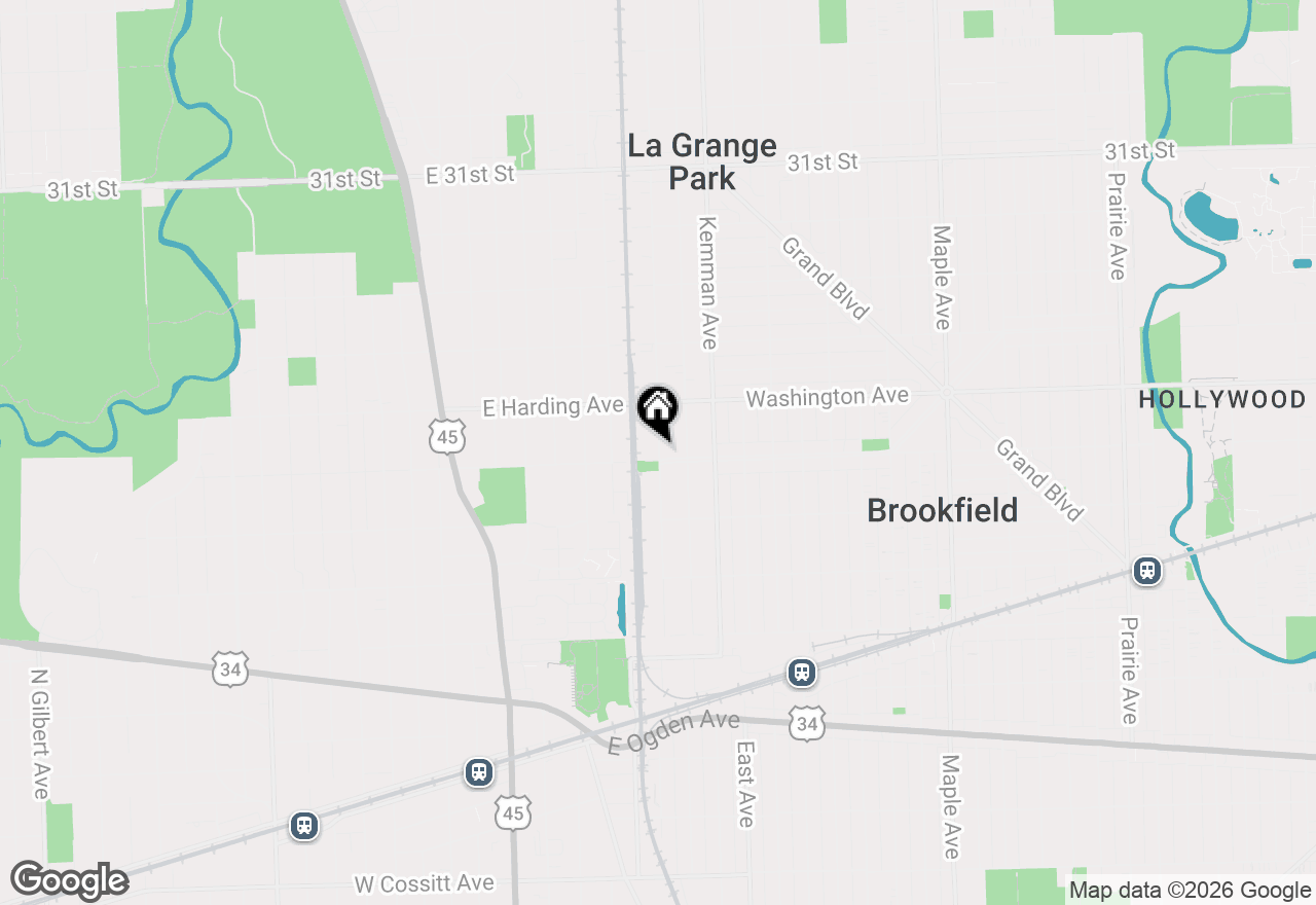 Map of 608 Beach Avenue, La Grange Park, IL 60526
