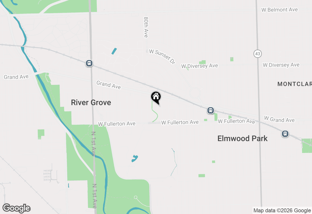 Map of 7916 W Altgeld Street, Elmwood Park, IL 60707