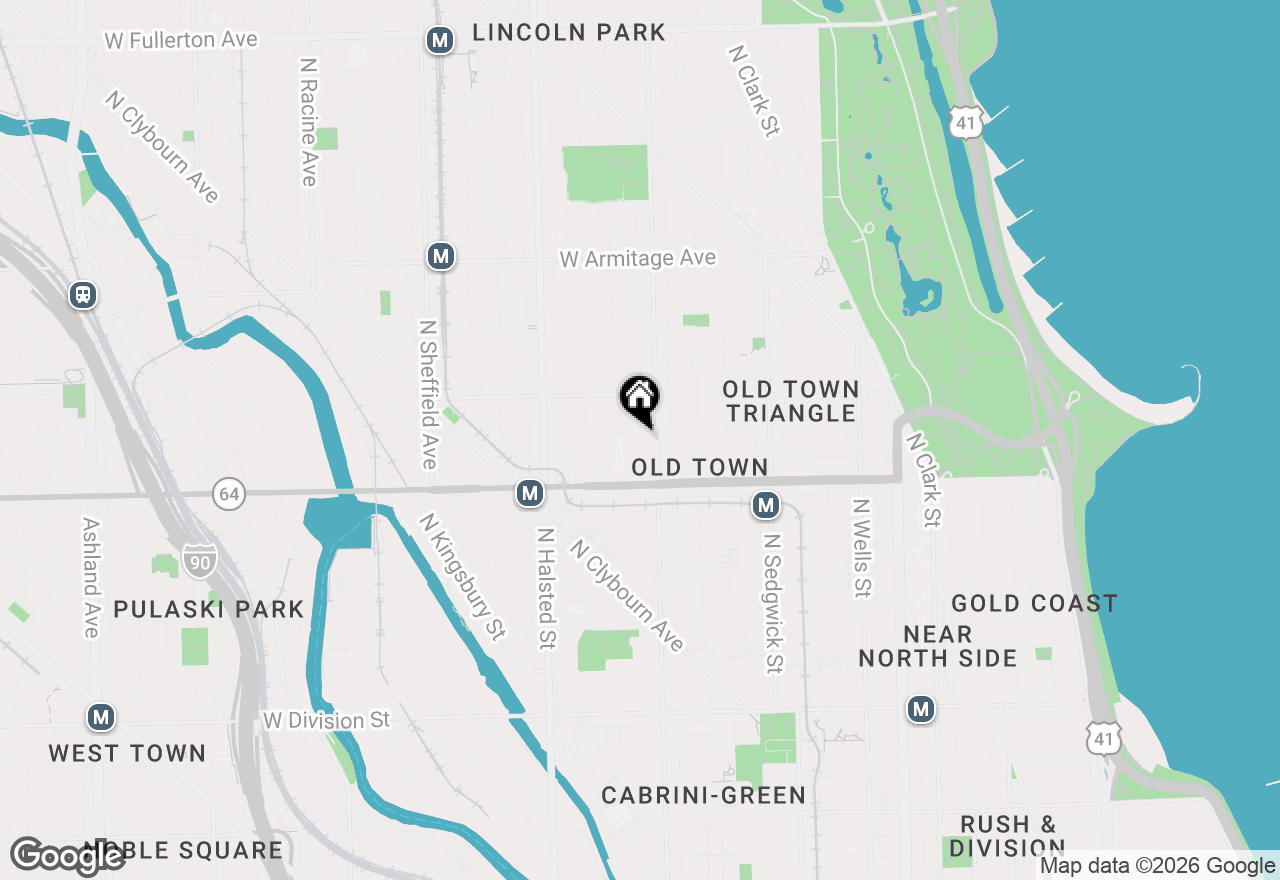 Map of 1657 N Vine Street, Chicago, IL 60614