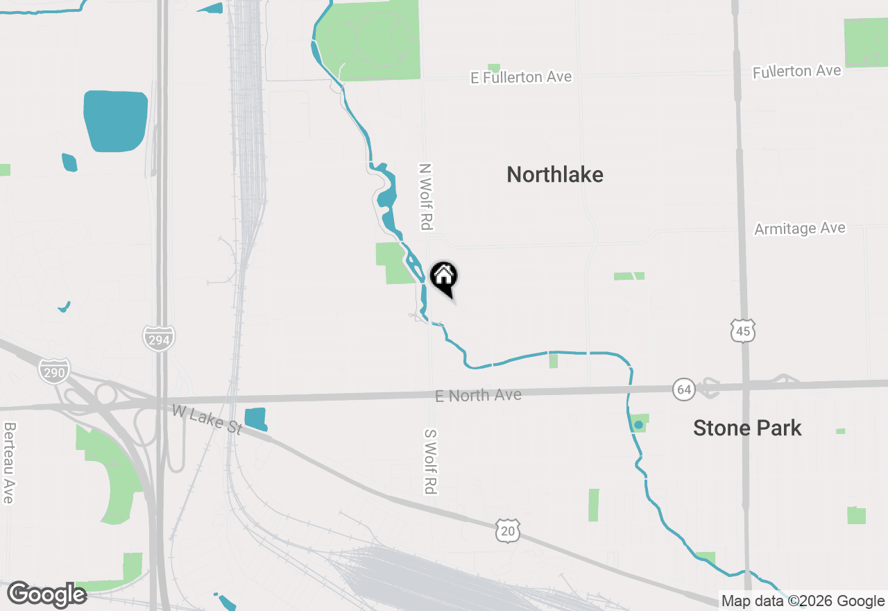 Map of 10 E Belle Drive, Northlake, IL 60164
