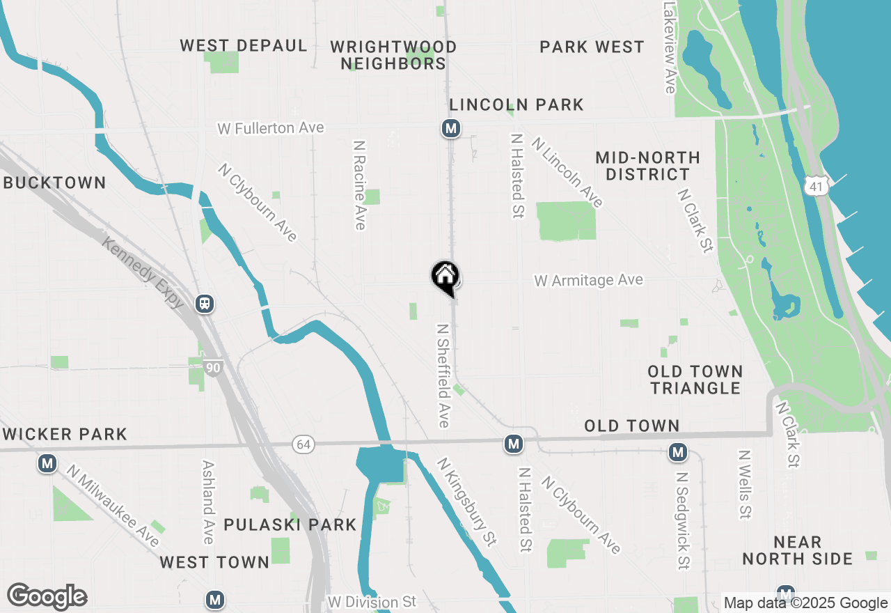 Map of 1939 N Sheffield Avenue #2, Chicago, IL 60614