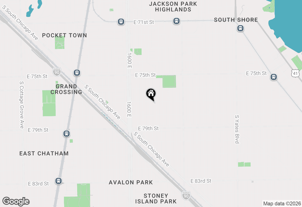 Map of 7707 S Ridgeland Avenue, Chicago, IL 60649