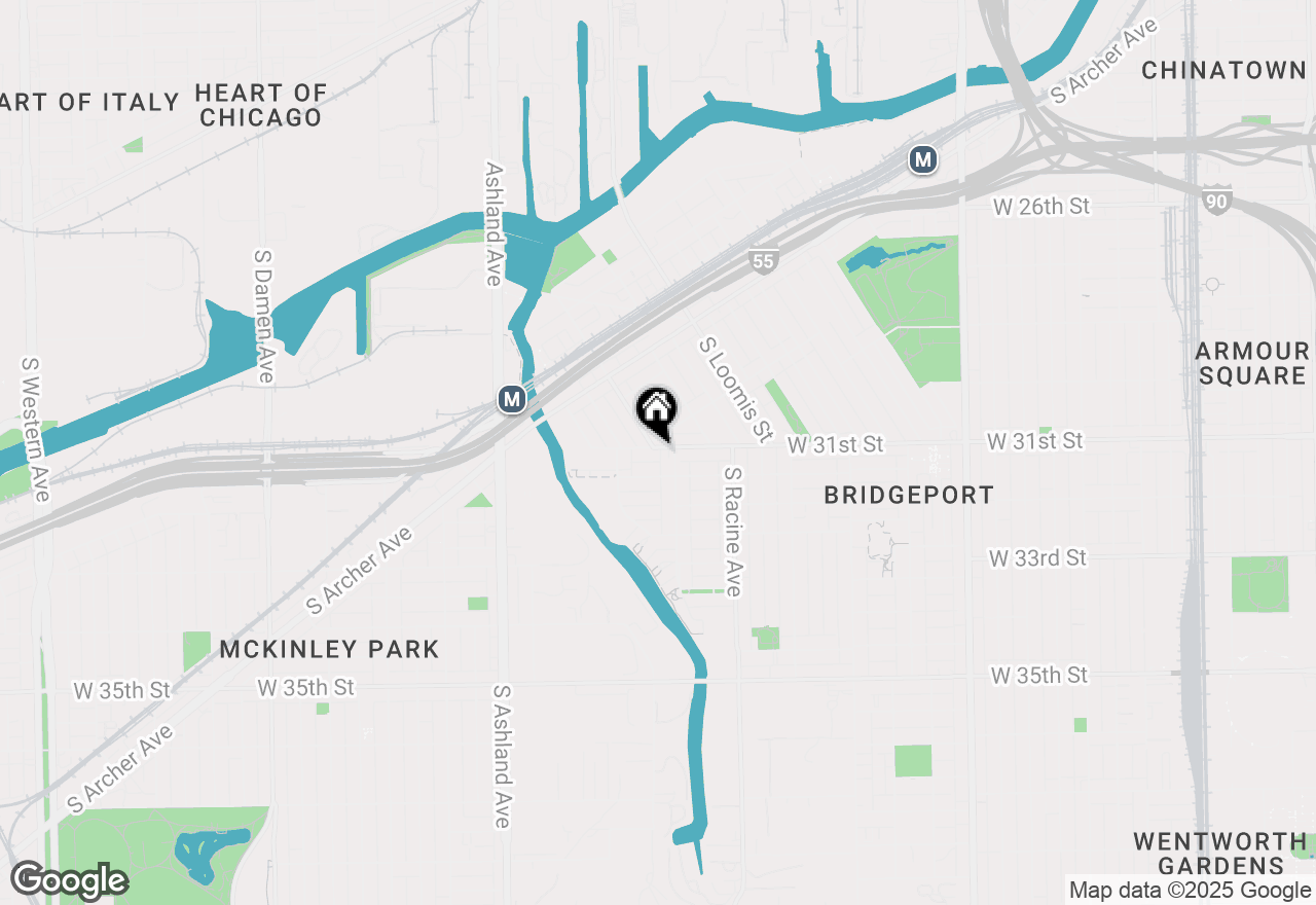 Map of 1317 W 31st Street #1FL, Chicago, IL 60608