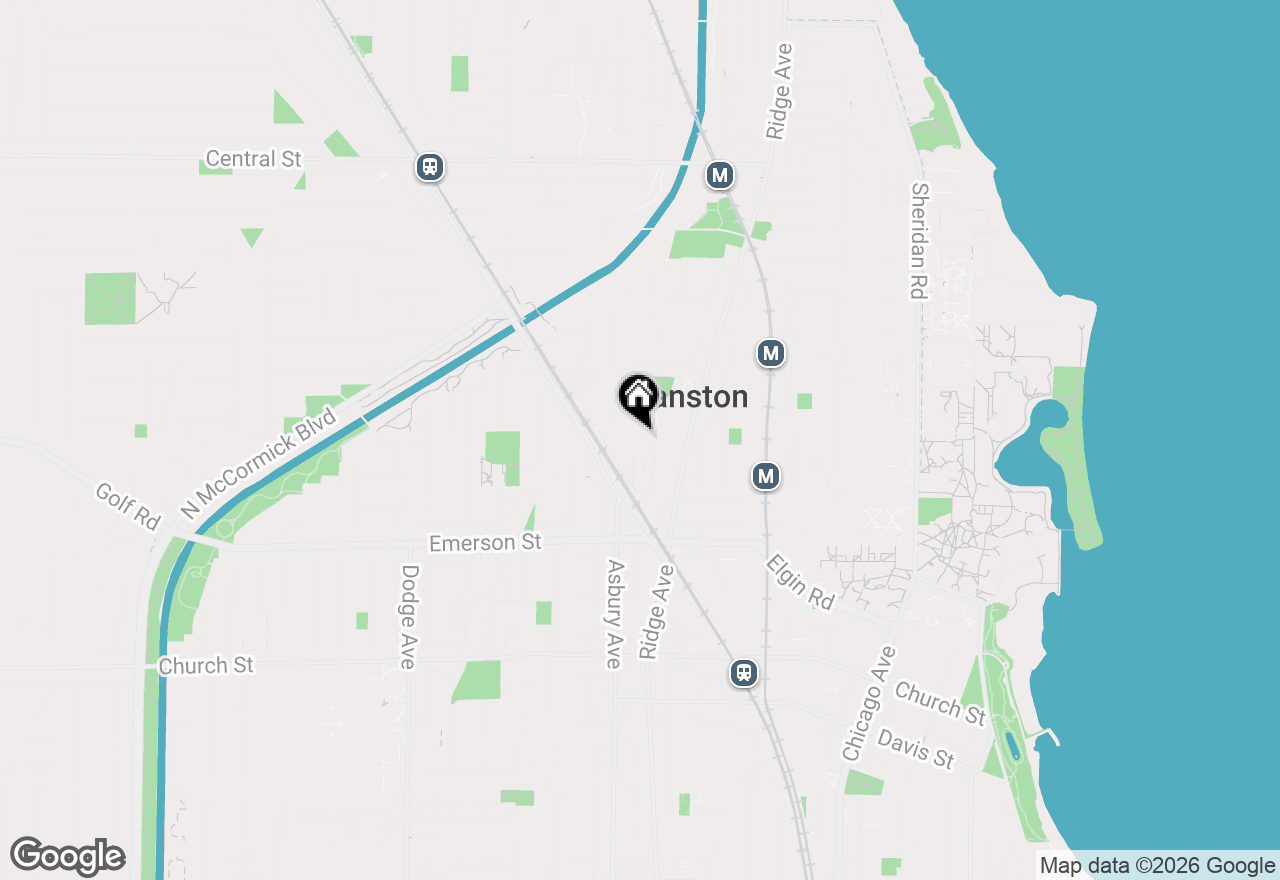 Map of 2043 Asbury Avenue, Evanston, IL 60201