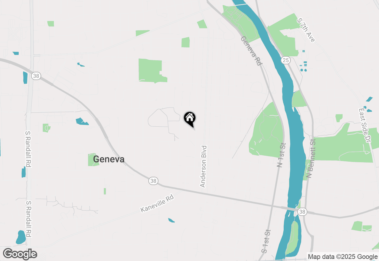 Map of 629 N Lincoln Avenue, Geneva, IL 60134