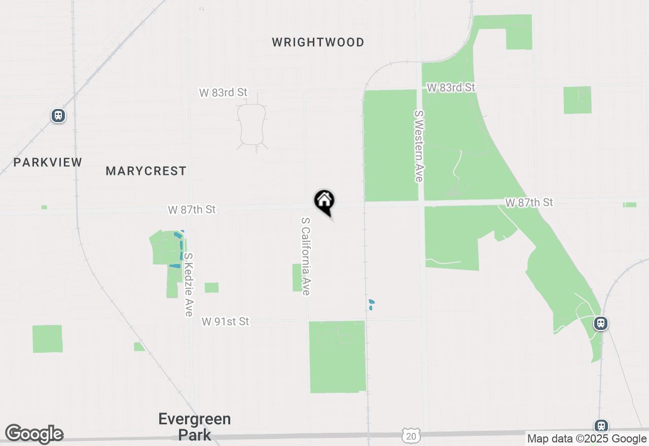 Map of 8729 S Fairfield Avenue, Evergreen Park, IL 60805