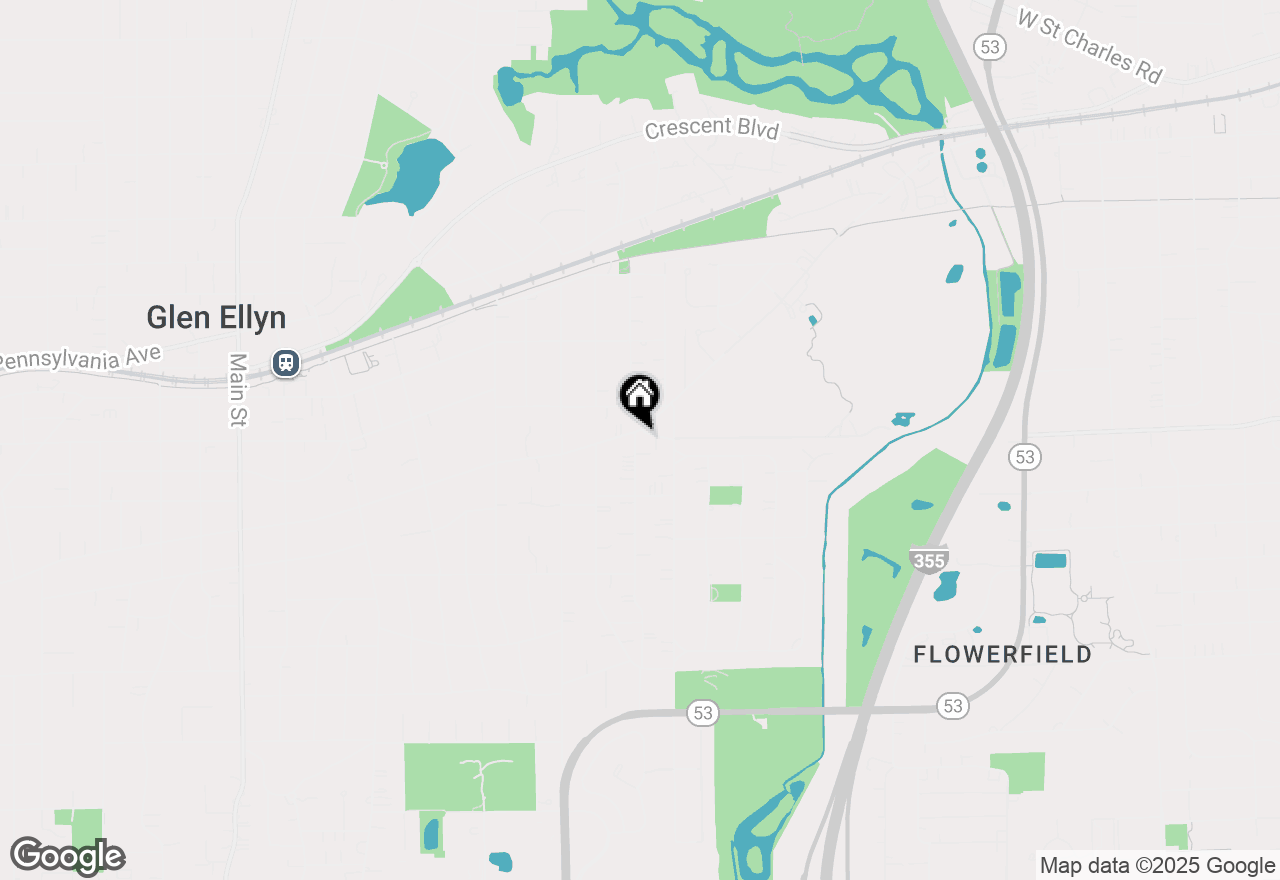 Map of 861 Hill Avenue, Glen Ellyn, IL 60137