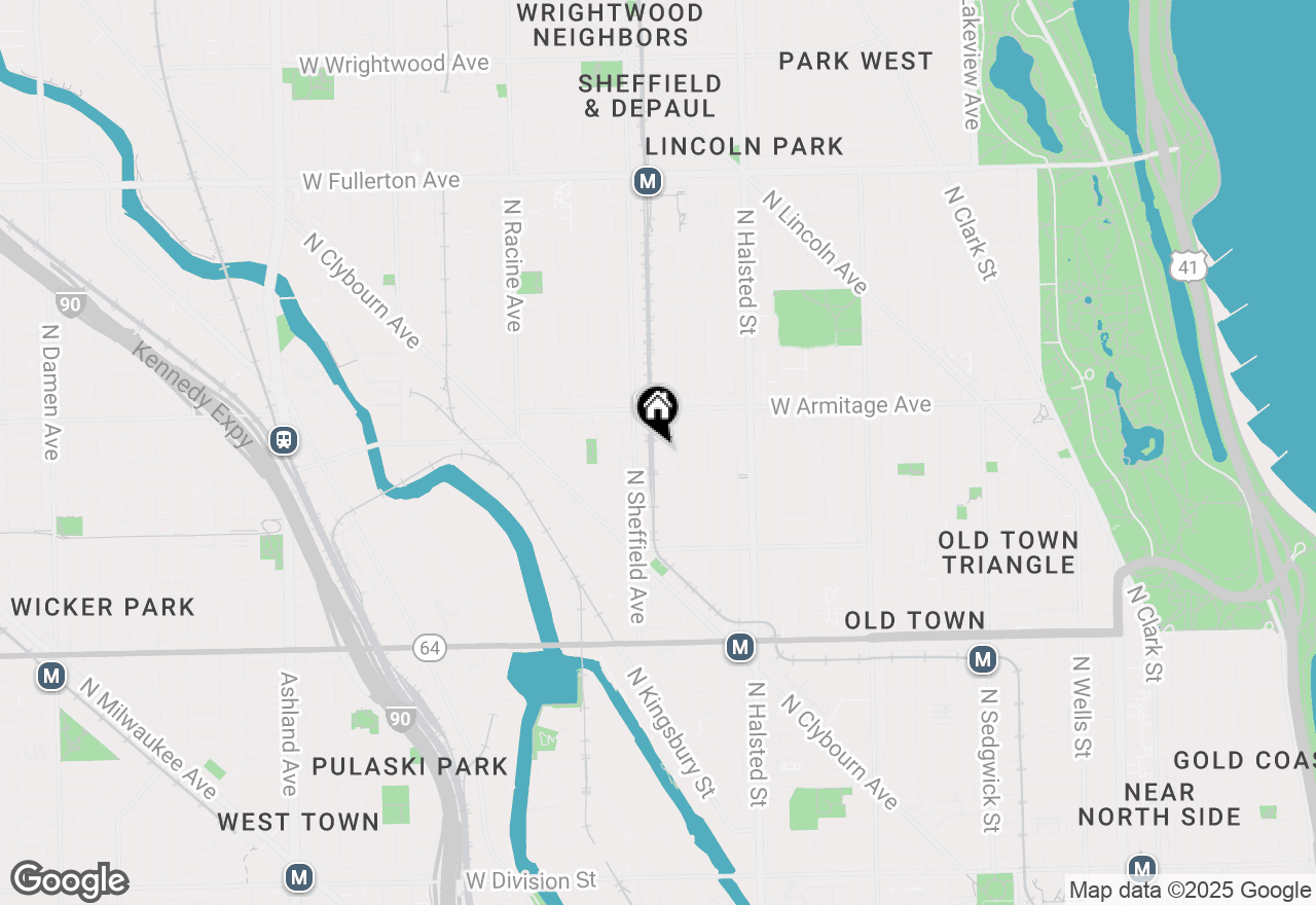 Map of 1928 N Bissell Street, Chicago, IL 60614