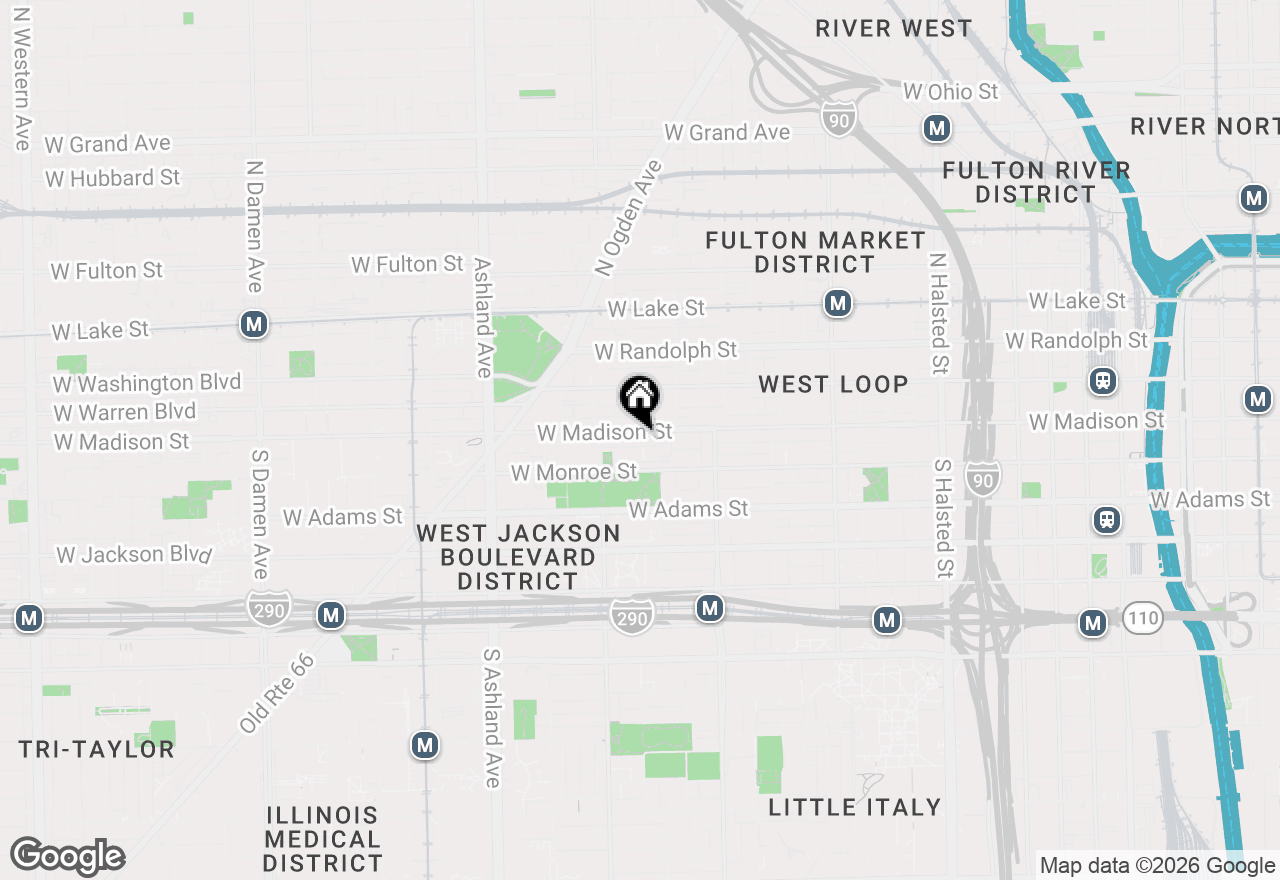 Map of 1301 W Madison Street #213, Chicago, IL 60607