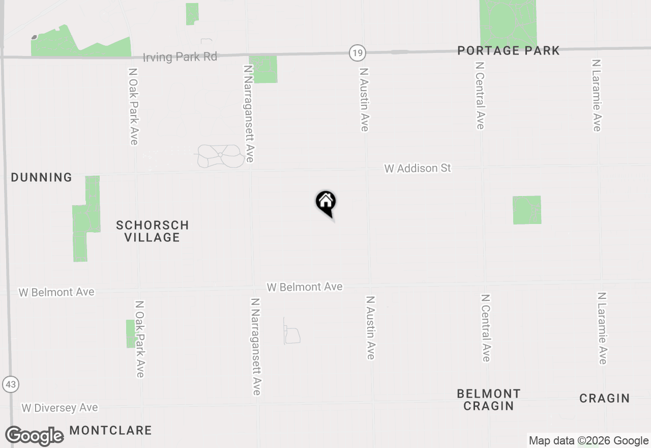 Map of 6126 W Roscoe Street, Chicago, IL 60634