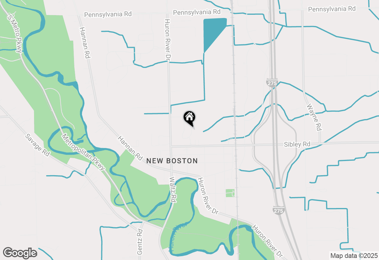 Map of 18594 Lawrence Lane, New Boston, MI 48164