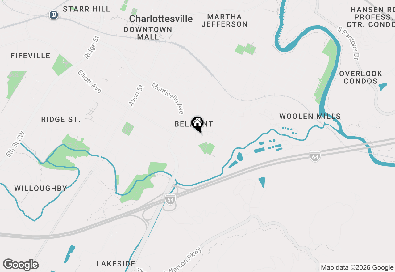 Map of 113 Hartford Ct, Charlottesville, VA 22902