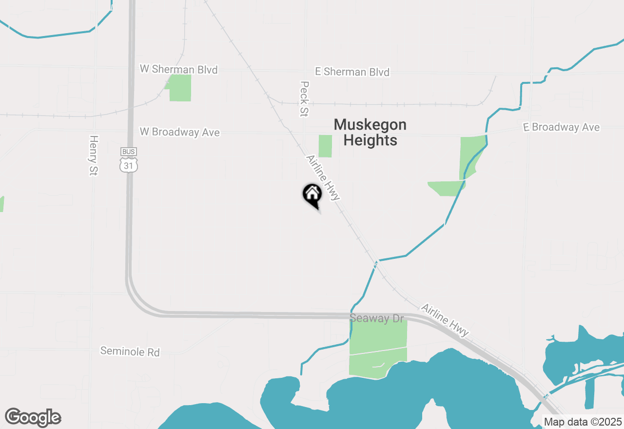 Map of 15 E Lincoln Avenue, Muskegon Heights, MI 49444