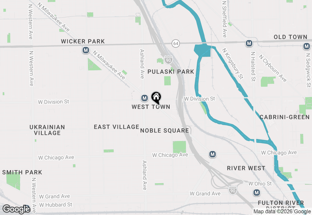 Map of 1140 N Milwaukee Avenue #3, Chicago, IL 60642