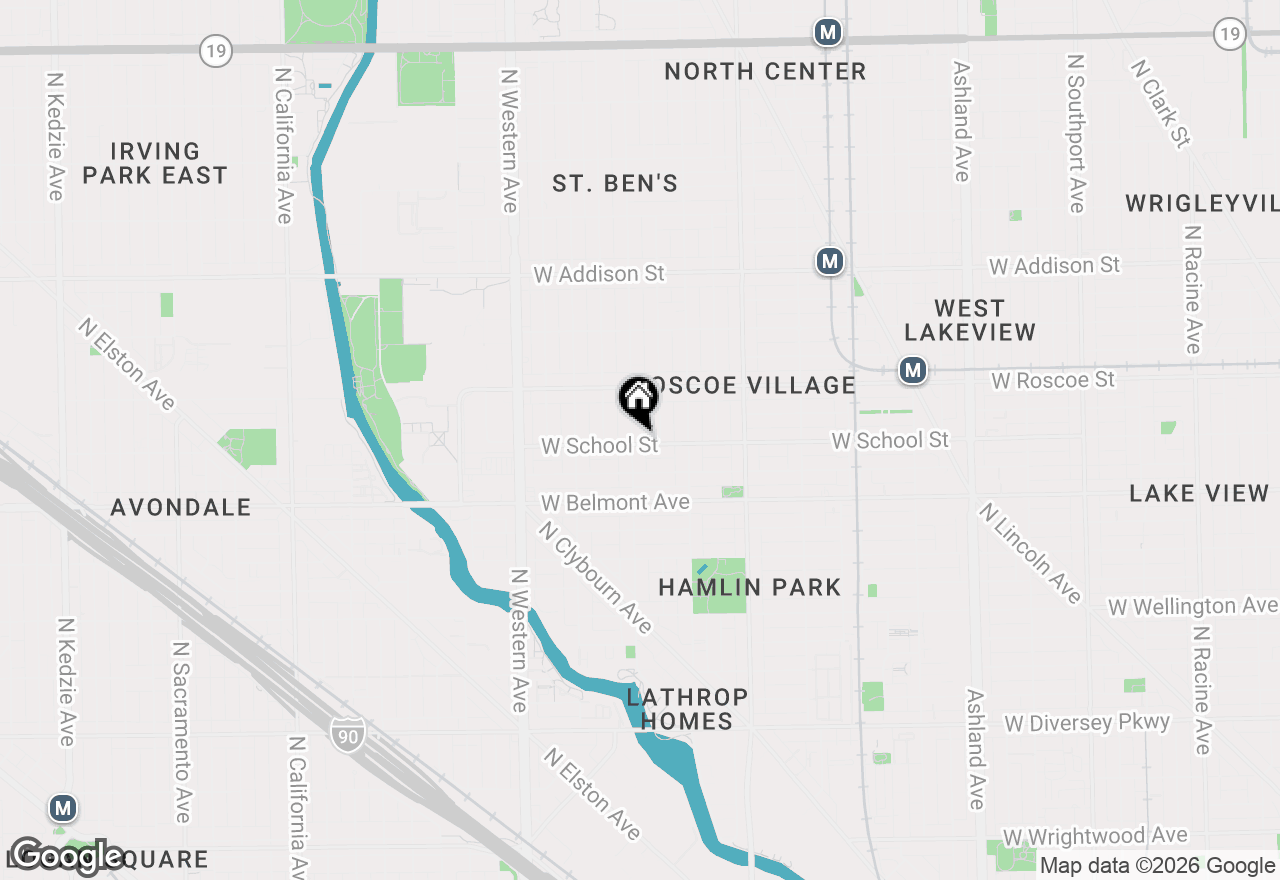 Map of 2156 W School Street, Chicago, IL 60618