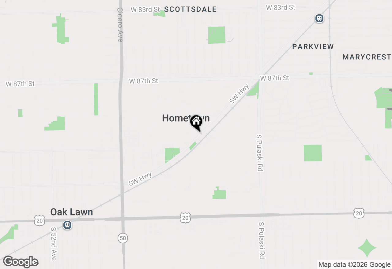 Map of 8945 S Corcoran Road, Hometown, IL 60456
