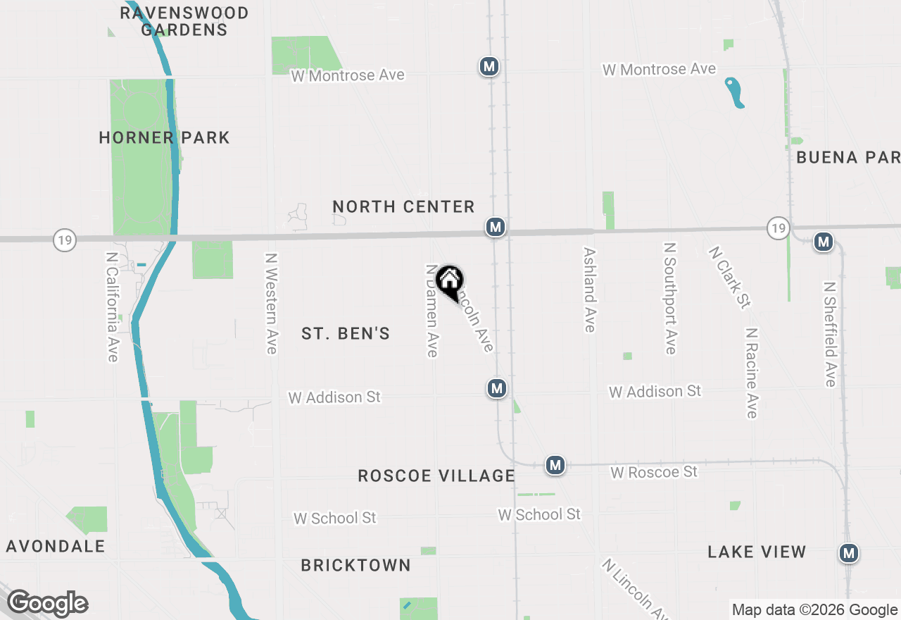 Map of 1934 W Grace Street #2, Chicago, IL 60613