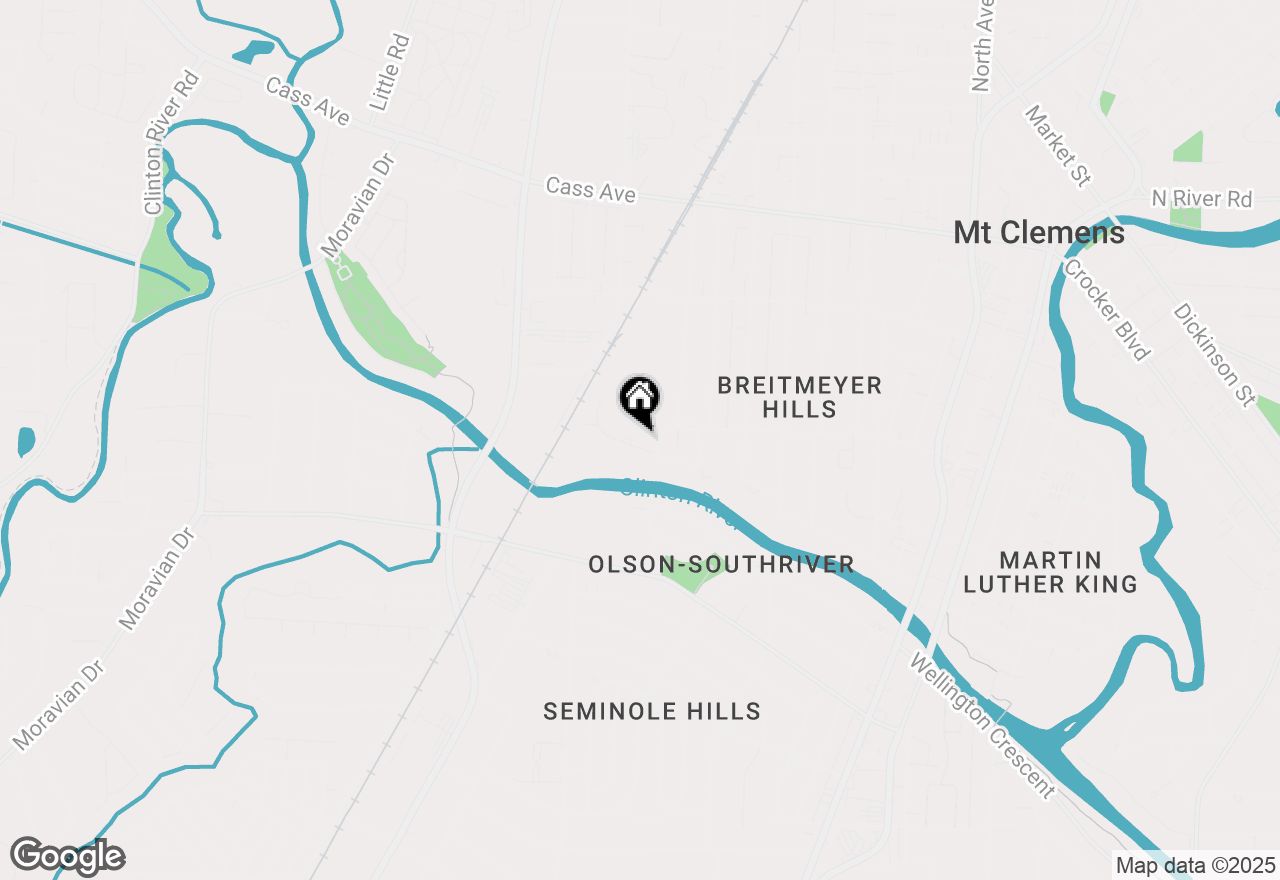 Map of 34 W Breitmeyer Place, Macomb, MI 48043