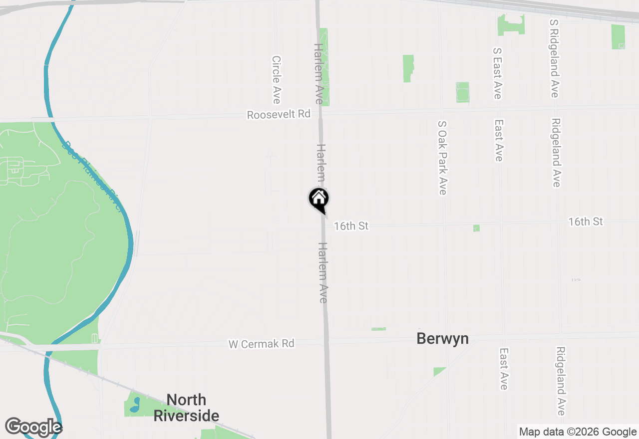 Map of 1537 S Harlem Avenue #1E, Forest Park, IL 60130