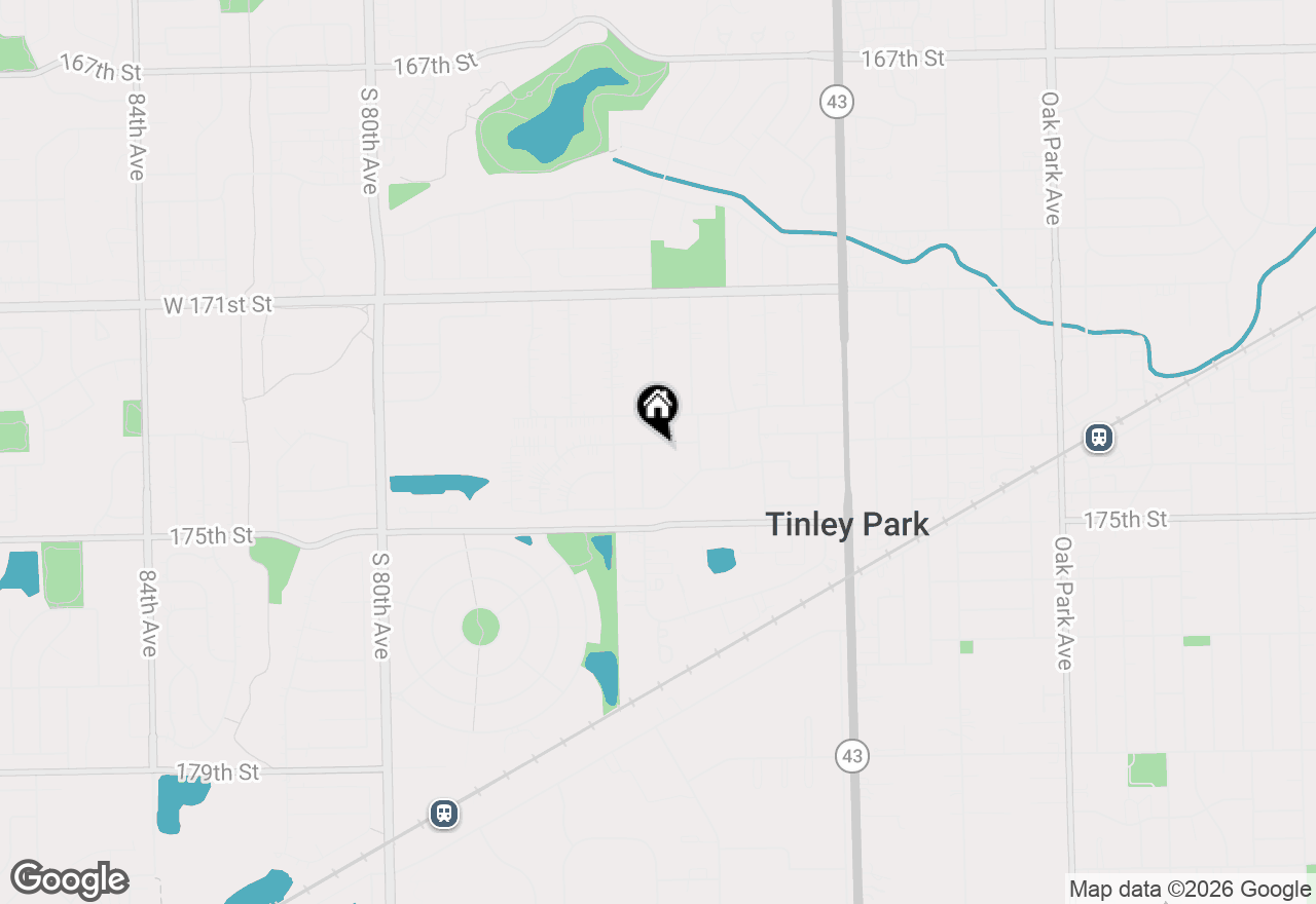 Map of 7515 173rd Place, Tinley Park, IL 60477