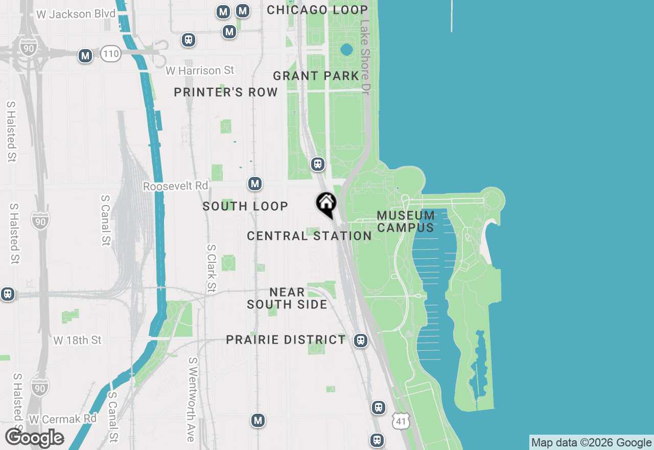 Map of 1335 S Prairie Avenue #607, Chicago, IL 60605