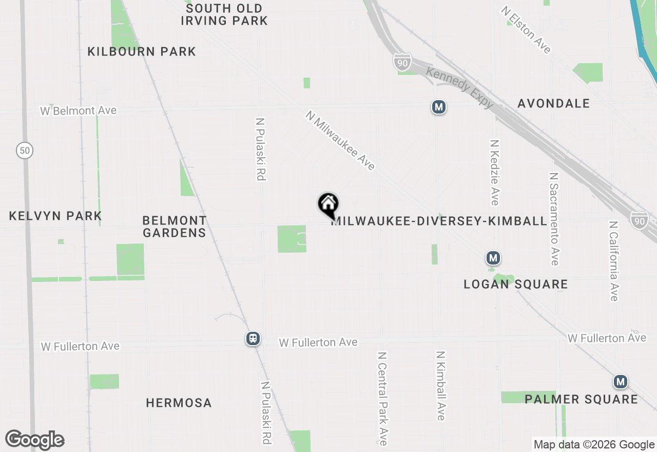 Map of 3745 W Diversey Avenue #ATTIC, Chicago, IL 60647
