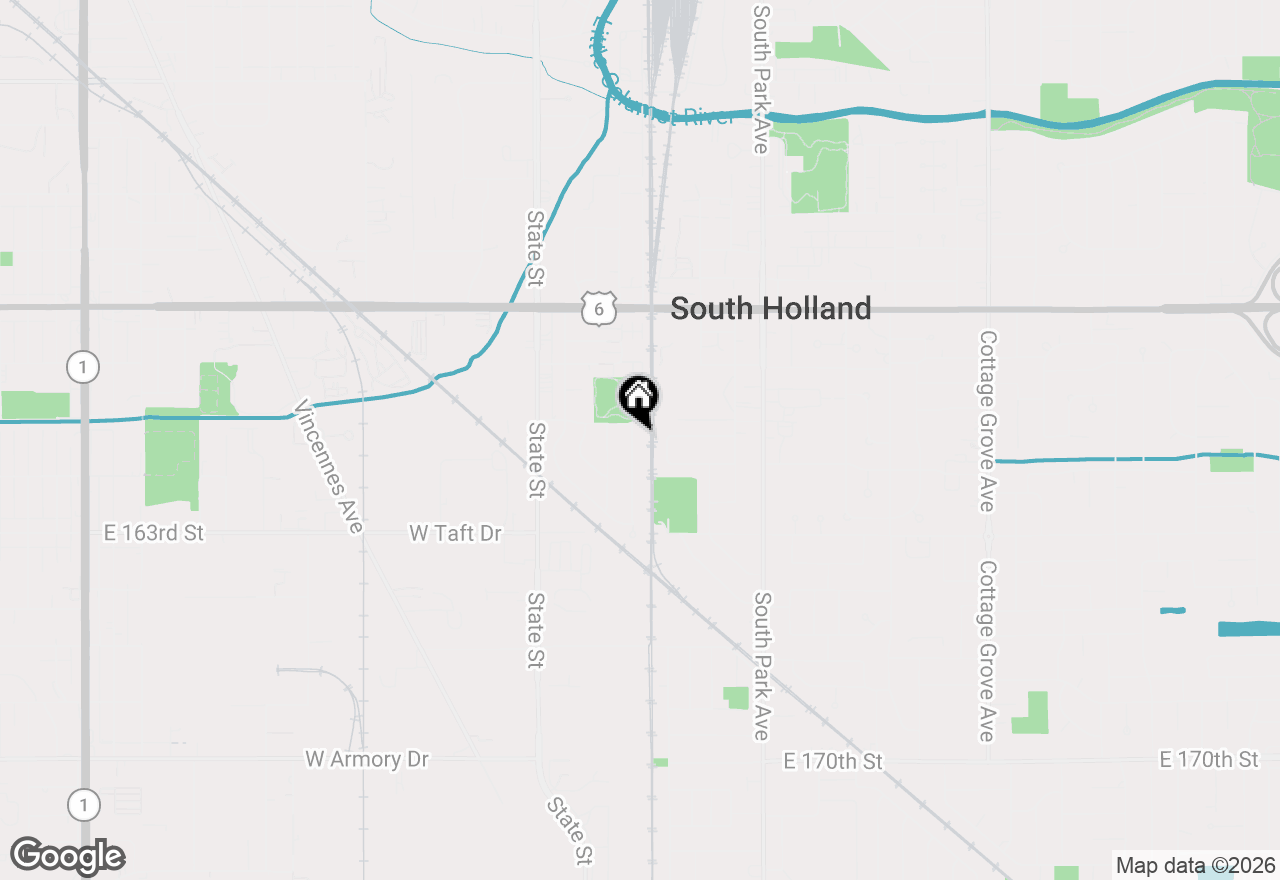 Map of 16419 Woodlawn West Avenue, South Holland, IL 60473