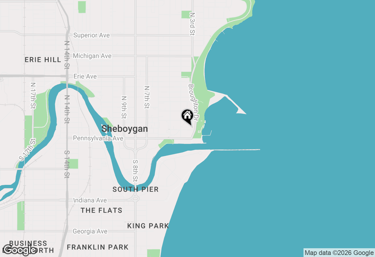 Map of 314 Center Ave #3, Sheboygan, WI 53081