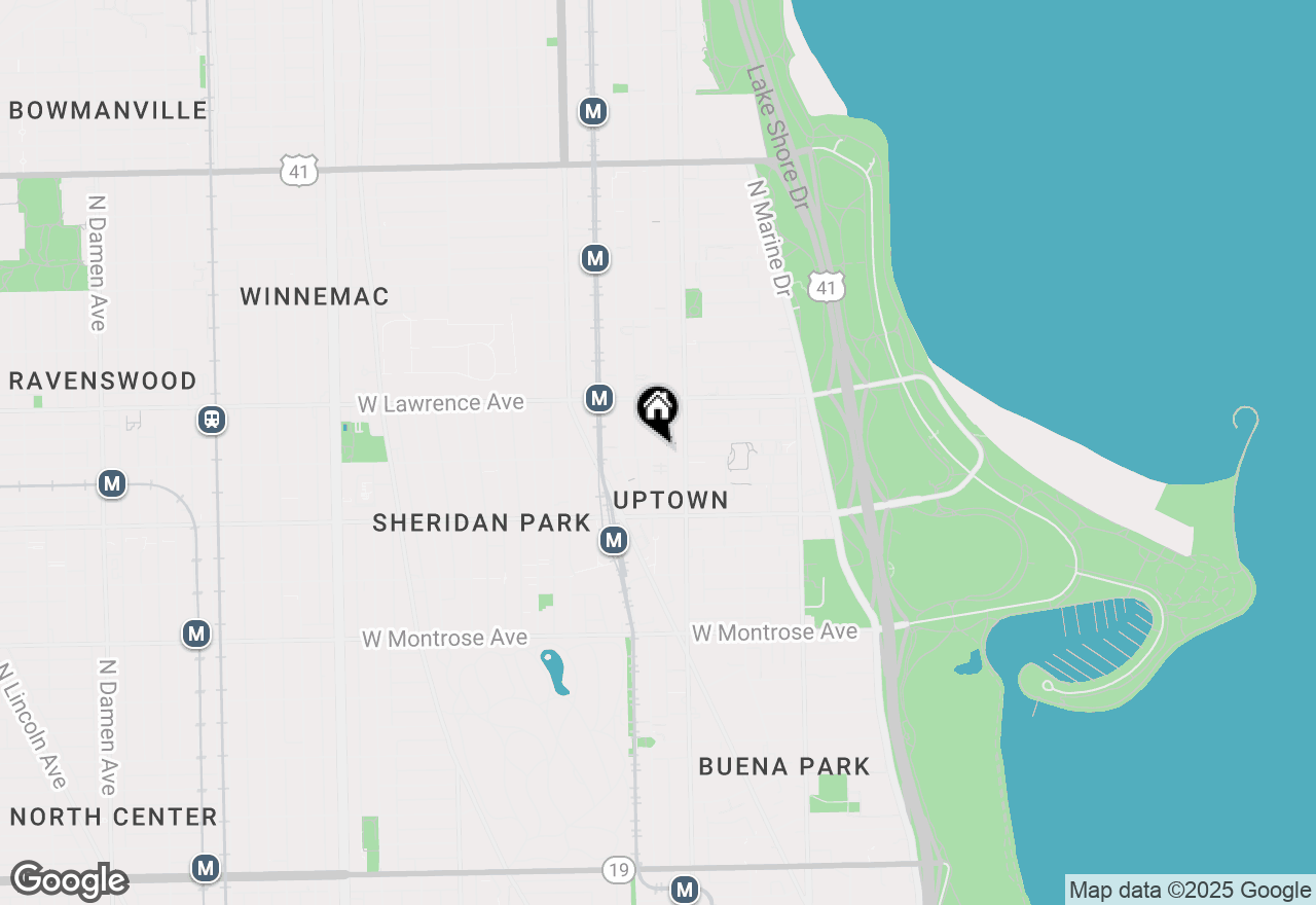 Map of 1032 W Leland Avenue #3N, Chicago, IL 60640