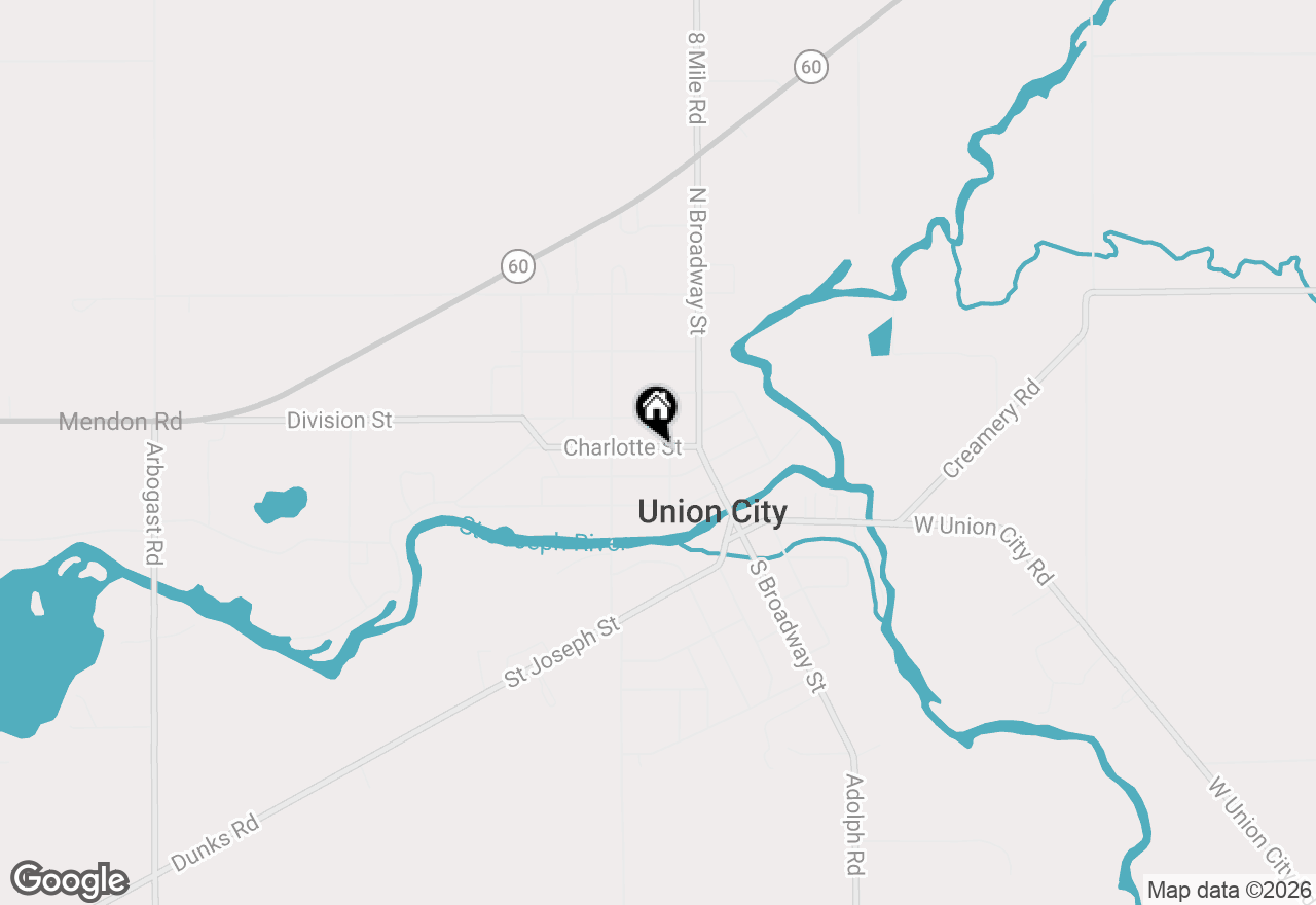 Map of 203 Charlotte Street, Union City, MI 49094