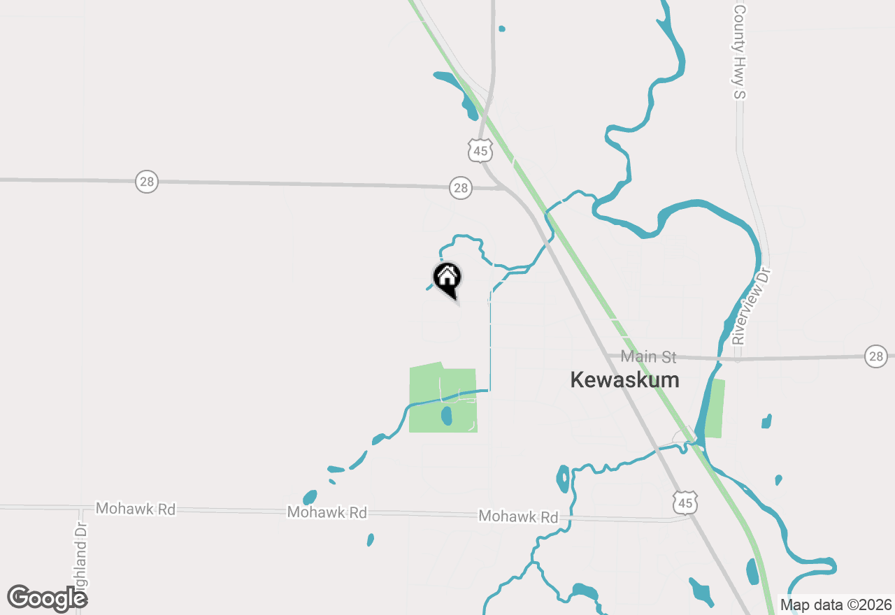 Map of 489 Braatz Dr, Kewaskum, WI 53040