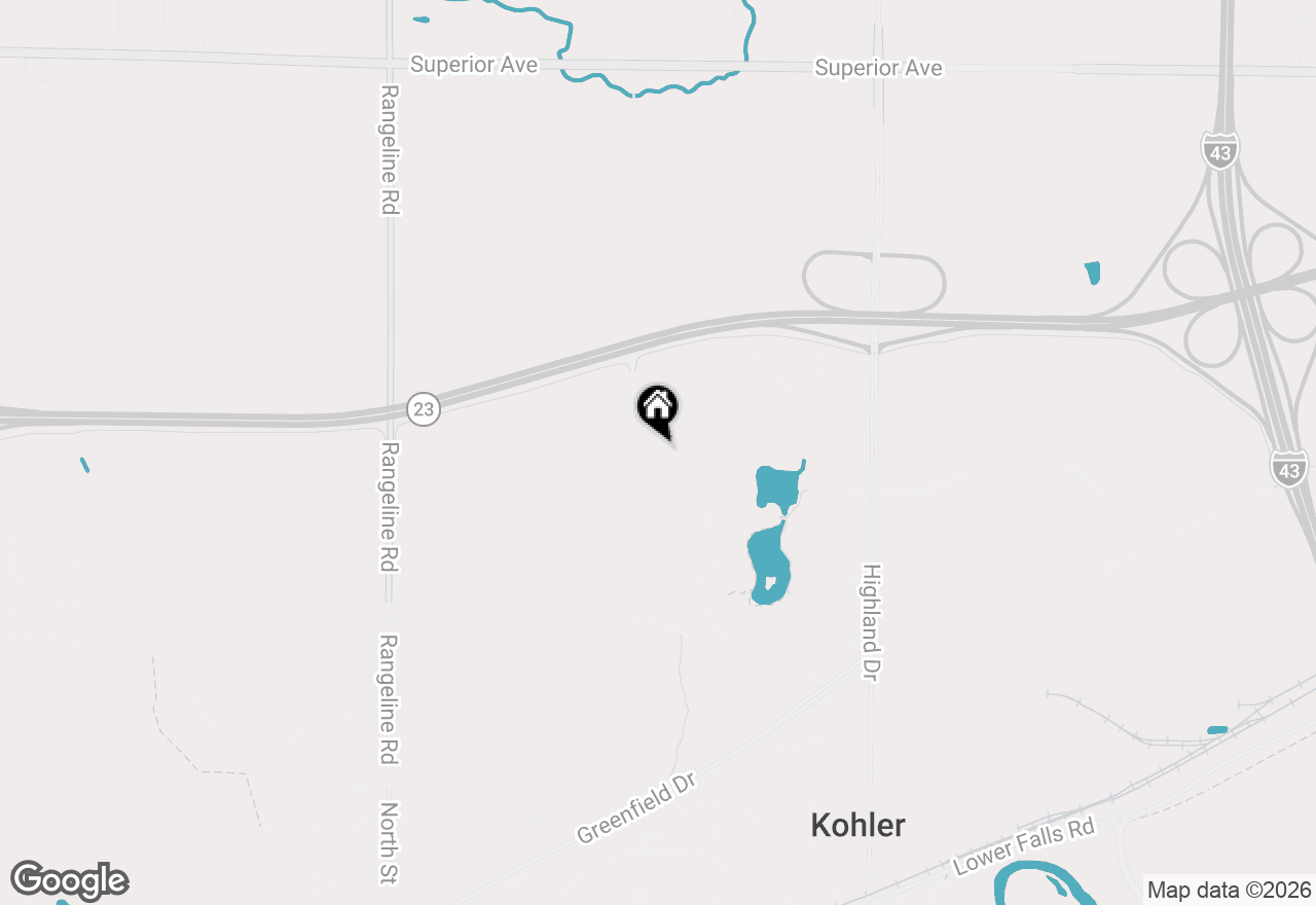 Map of 615 Treehouse Pkwy, Kohler, WI 53044