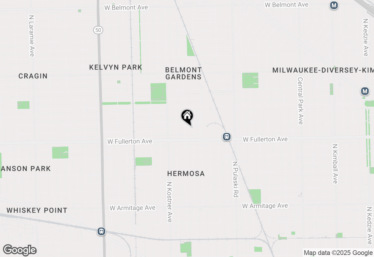 Map of 2441 N Kildare Avenue #1F, Chicago, IL 60639