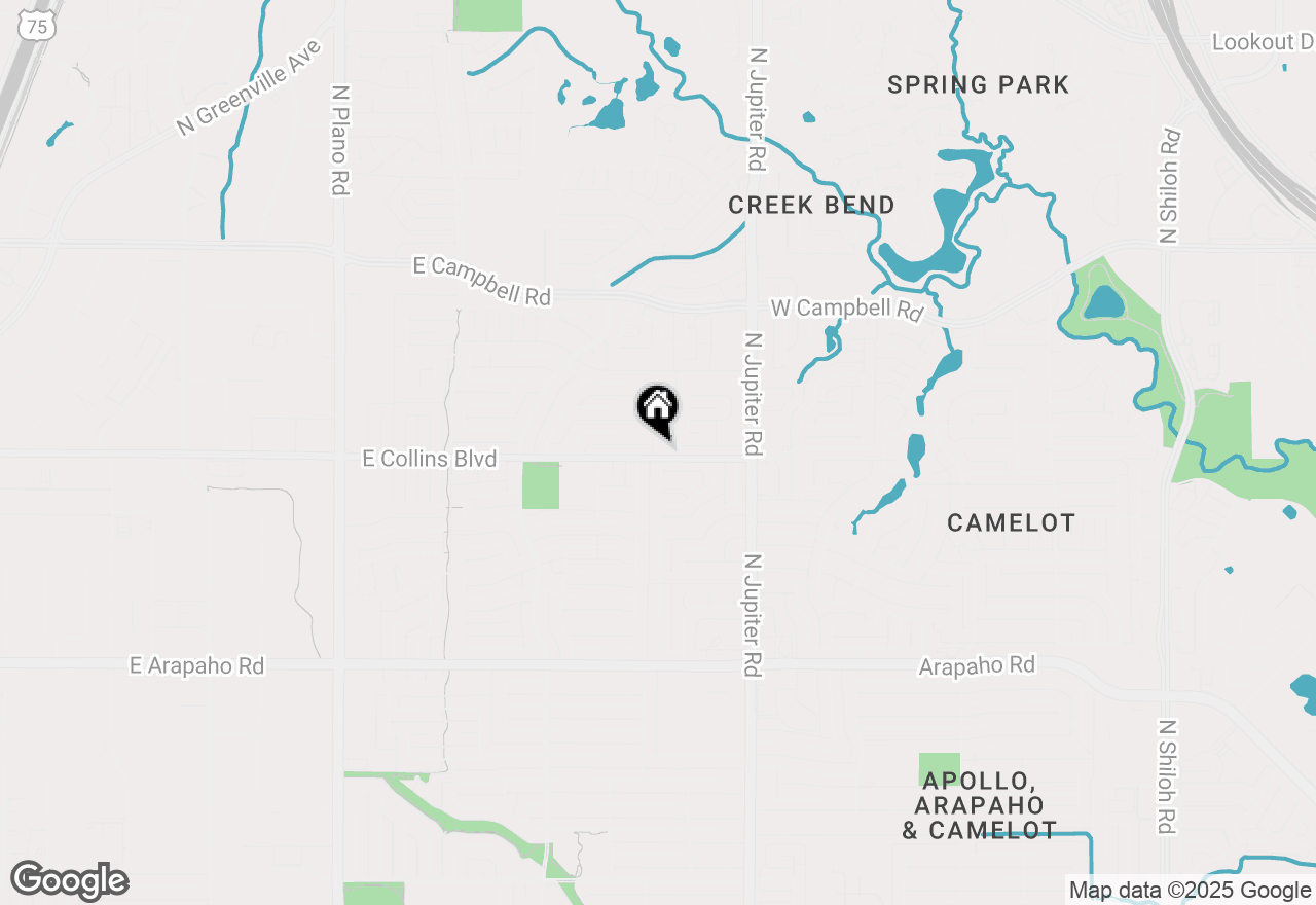 Map of 1601 Elk Grove Drive, Richardson, TX 75081