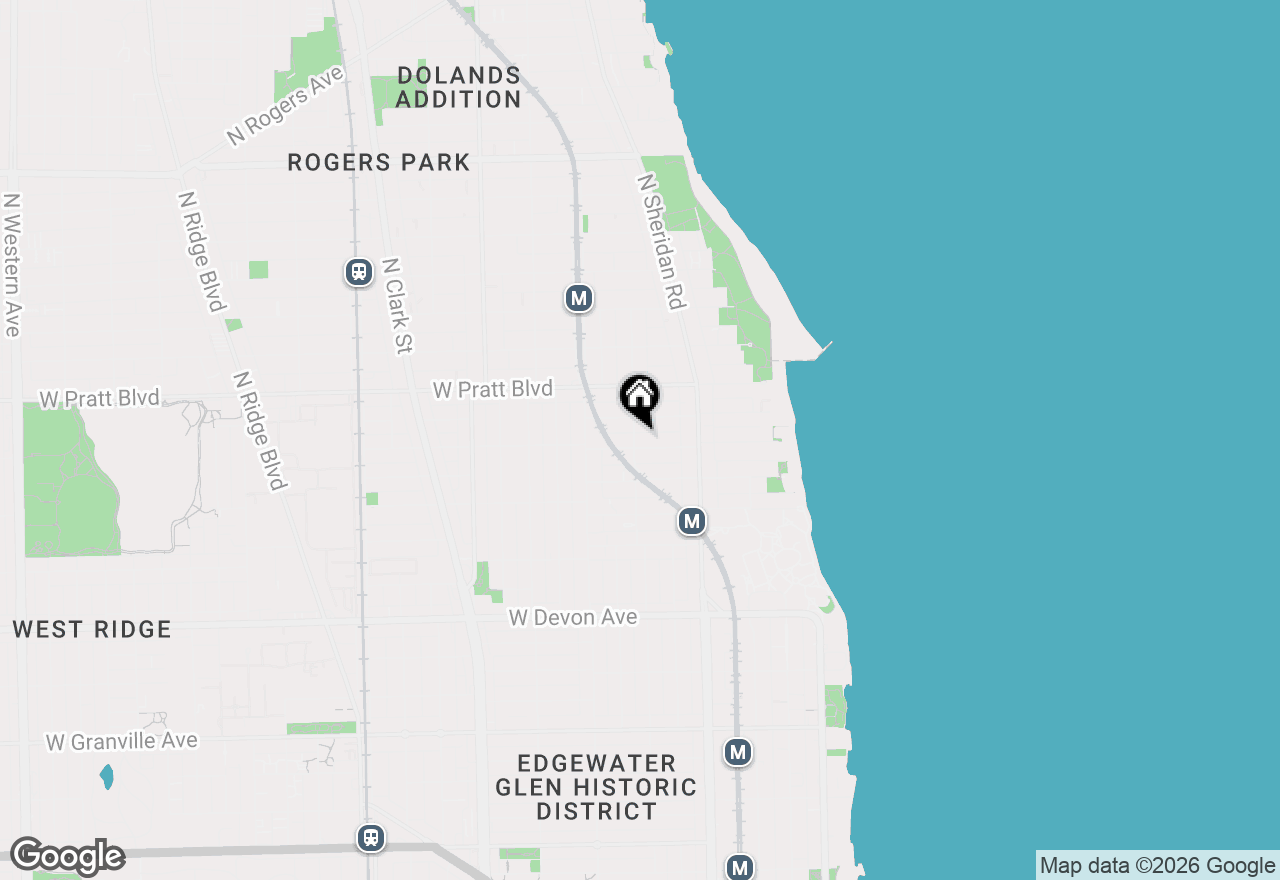Map of 6711 N Lakewood Avenue #2N, Chicago, IL 60626