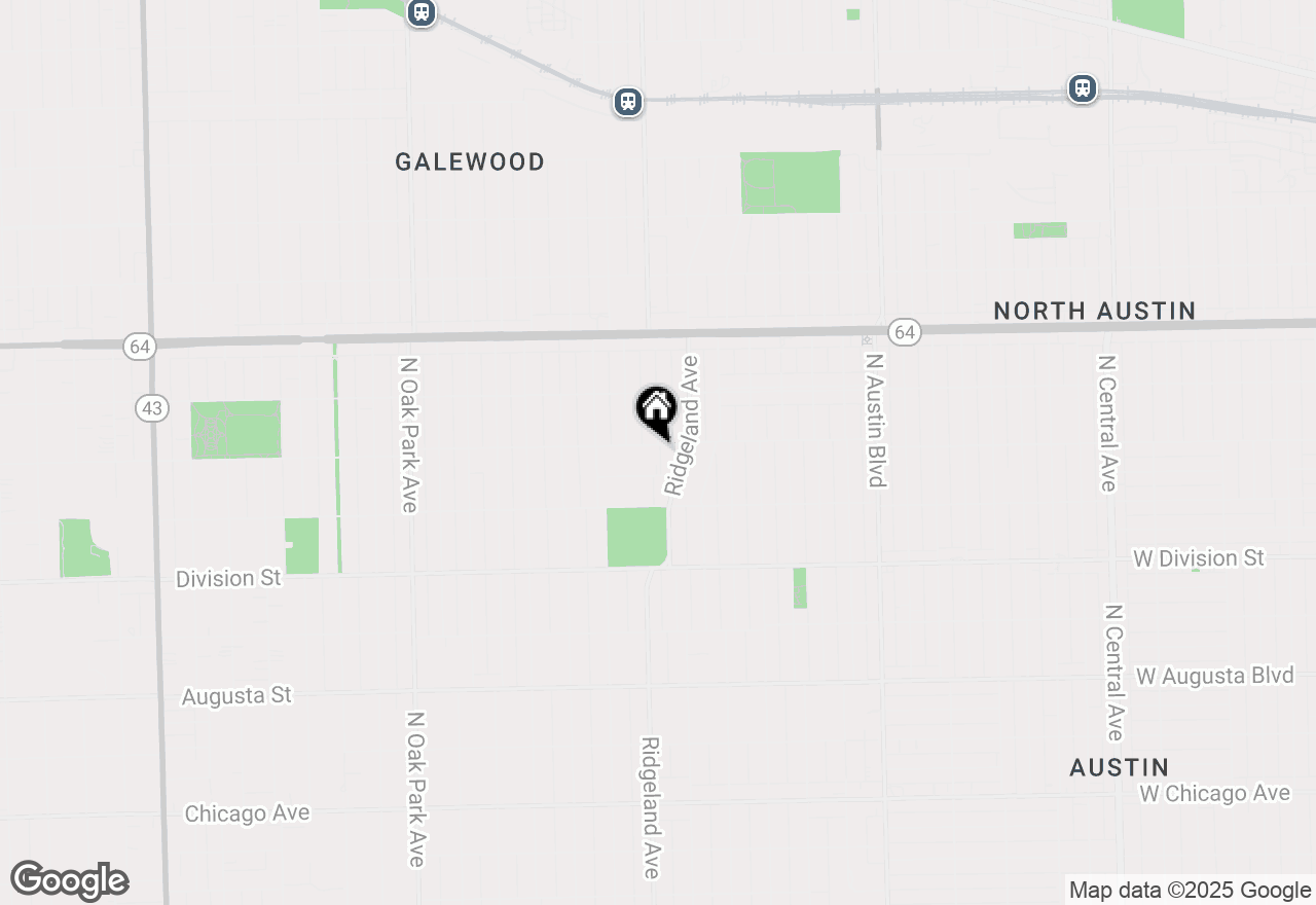 Map of 419 Greenfield Street, Oak Park, IL 60302