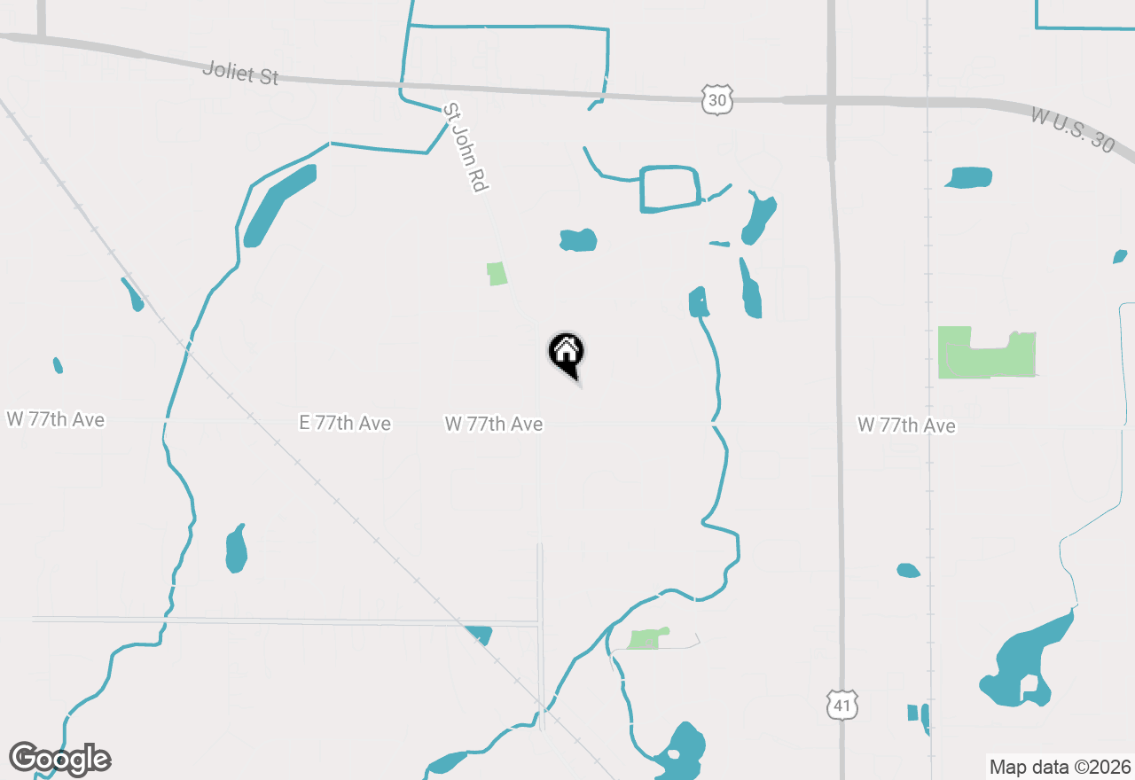 Map of 2326 Ticonderoga Street, Schererville, IN 46375