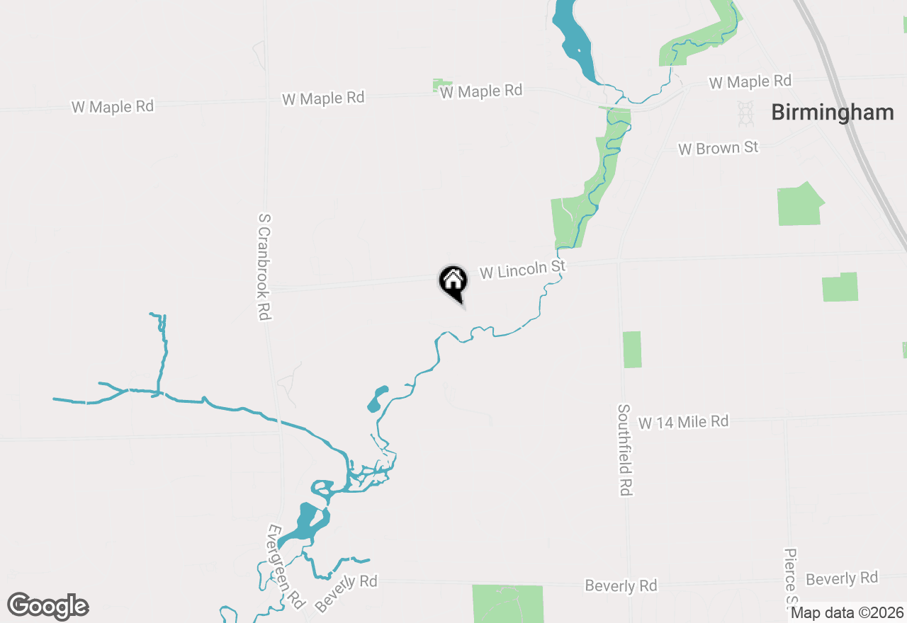 Map of 1688 Northlawn Boulevard, Birmingham, MI 48009