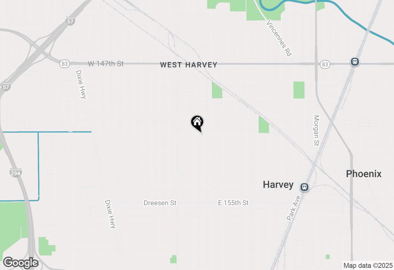 Map of 36 W 151st Street, Harvey, IL 60426