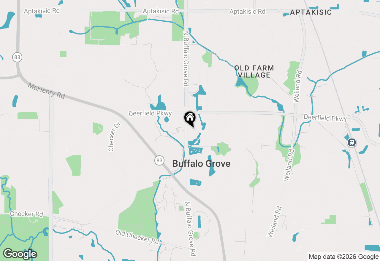 Map of 927 Hidden Lake Drive, Buffalo Grove, IL 60089
