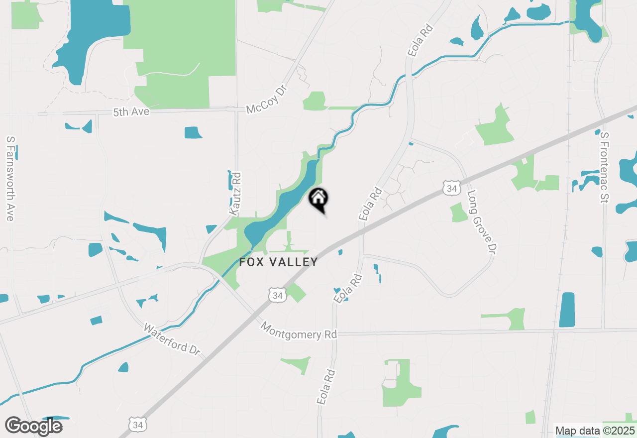 Map of 2483 Lakeside Drive, Aurora, IL 60504