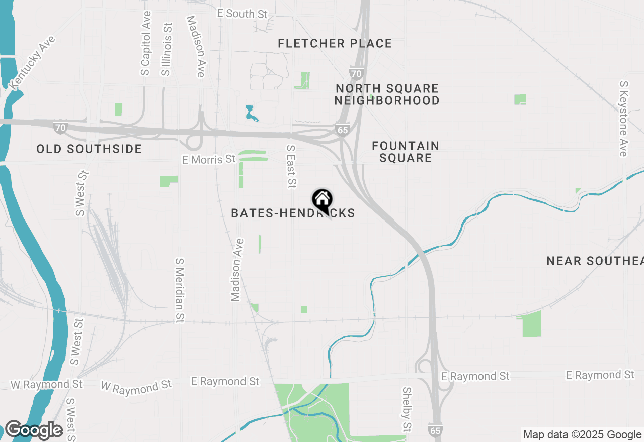 Map of 714 Cottage Avenue, Indianapolis, IN 46203