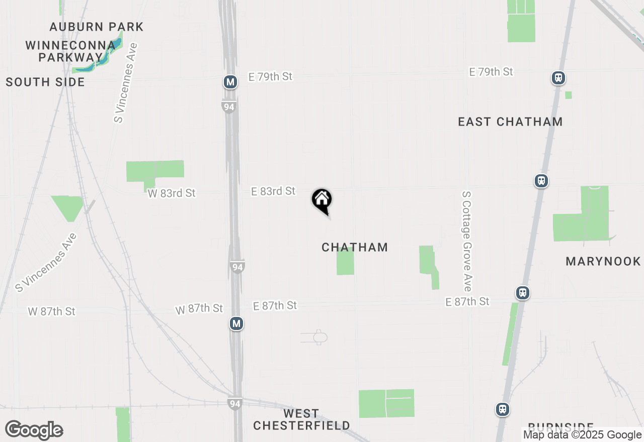 Map of 8401 S Prairie Avenue, Chicago, IL 60619