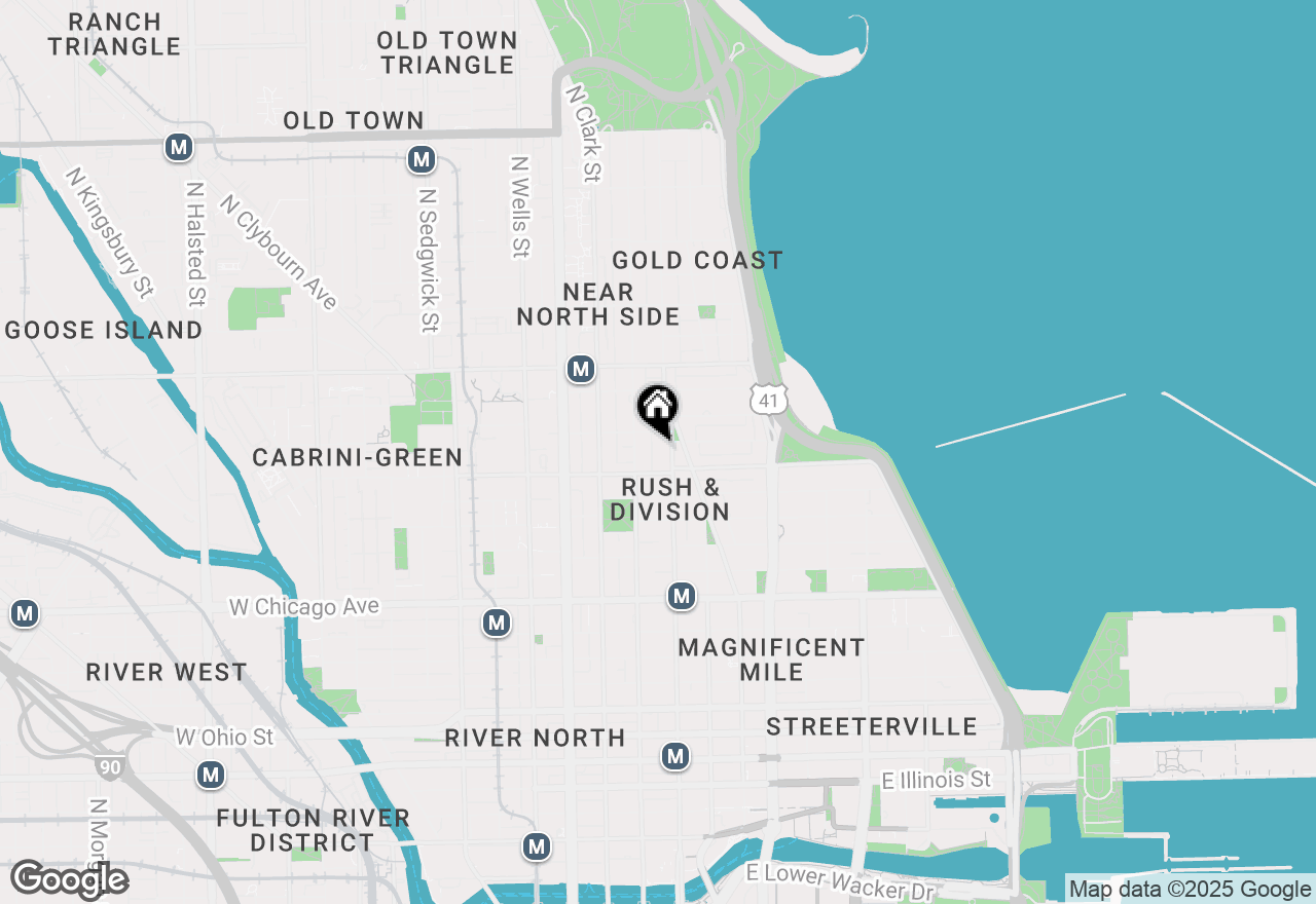 Map of 1030 N State Street #42L, Chicago, IL 60610