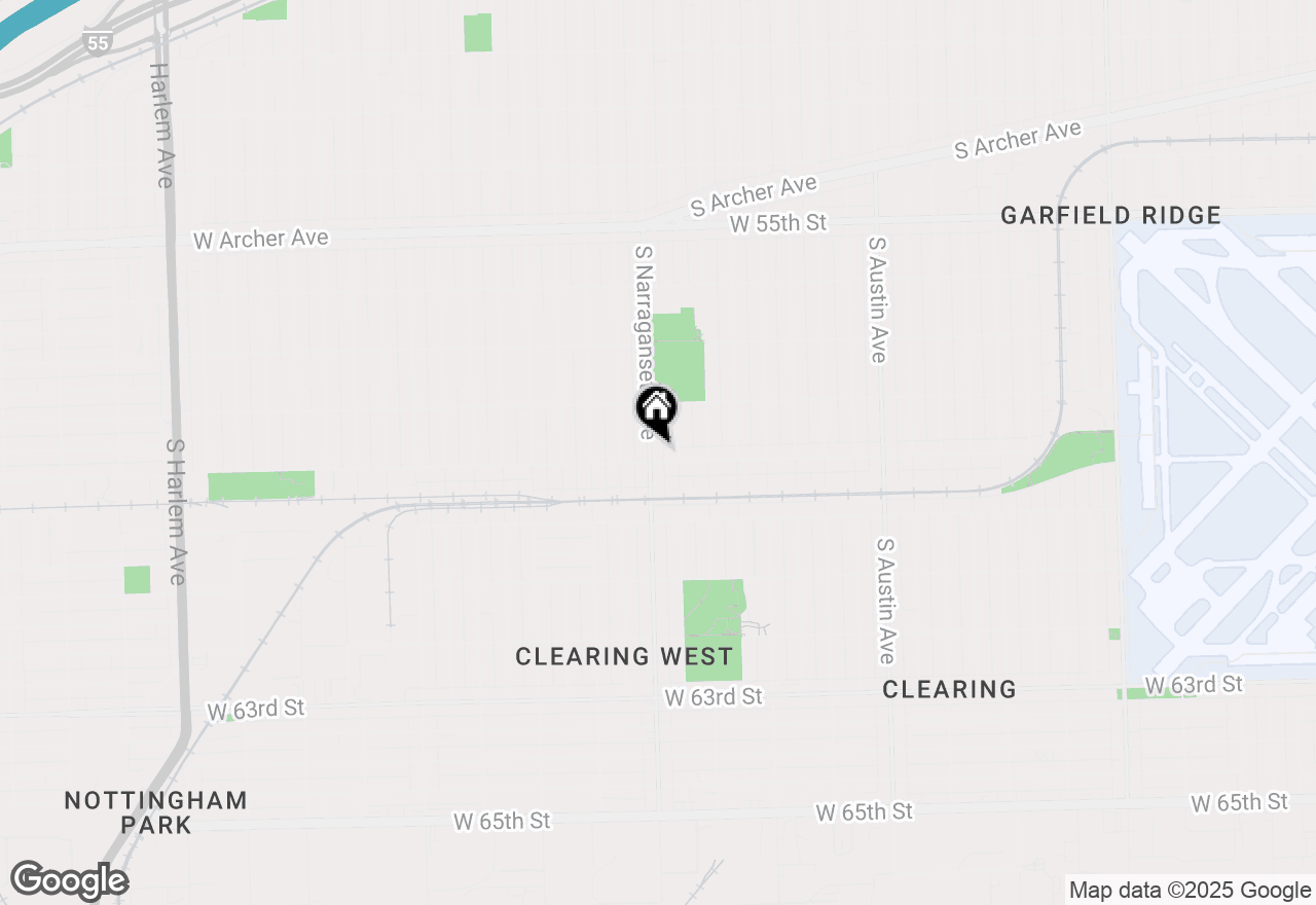 Map of 5853 S Narragansett Avenue, Chicago, IL 60638