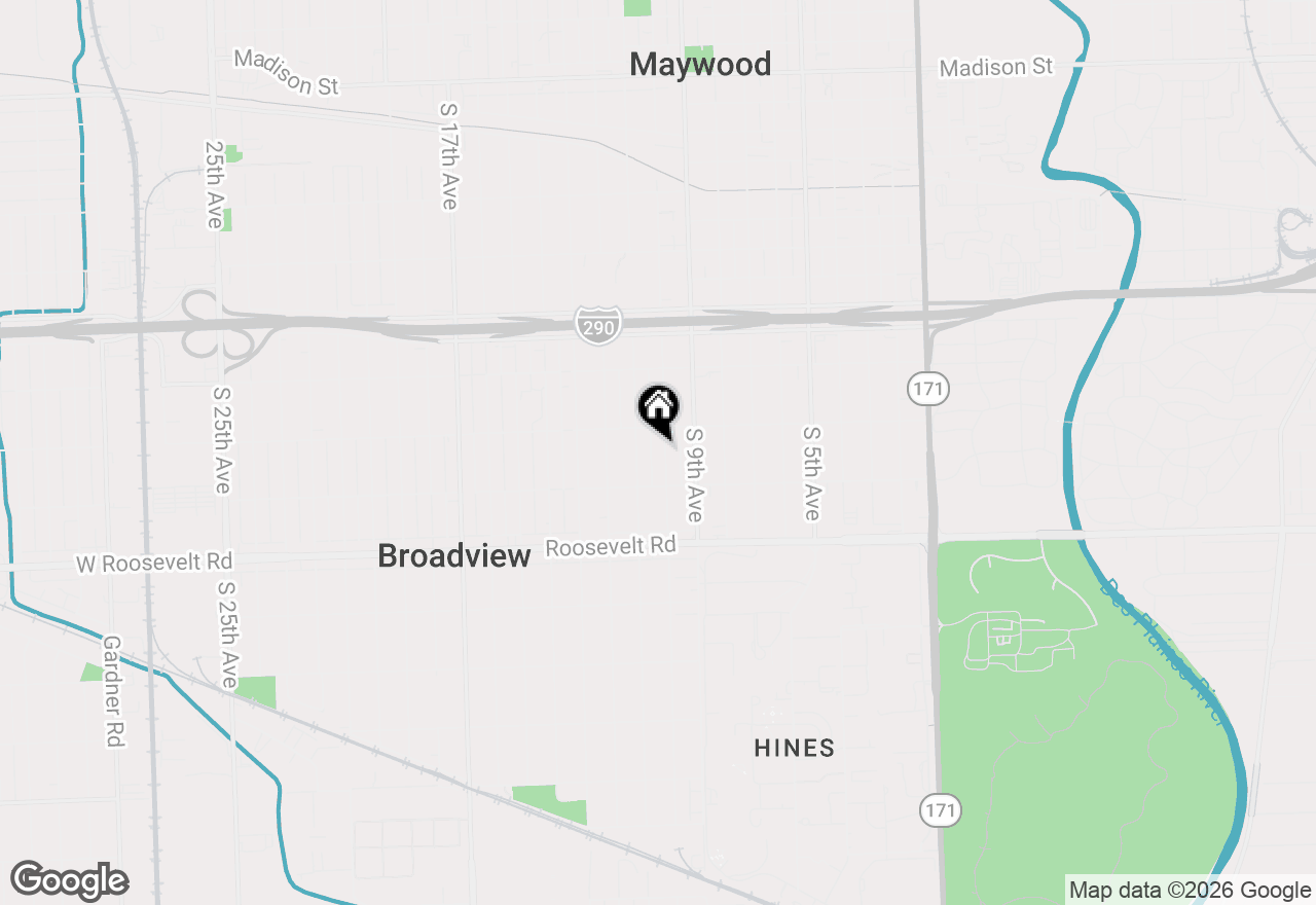 Map of 2016 S 10th Avenue, Maywood, IL 60153