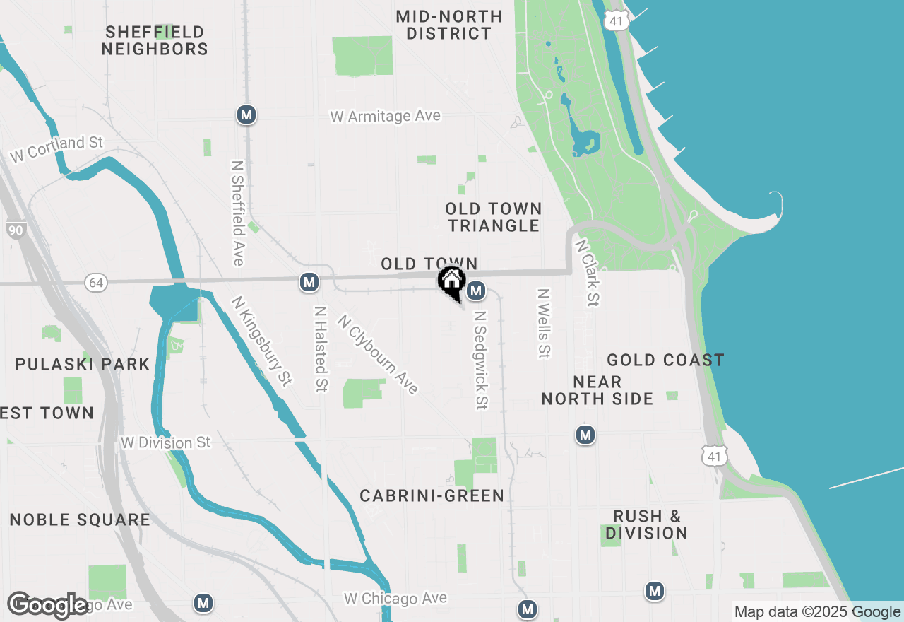 Map of 444 W Blackhawk Avenue #2, Chicago, IL 60610